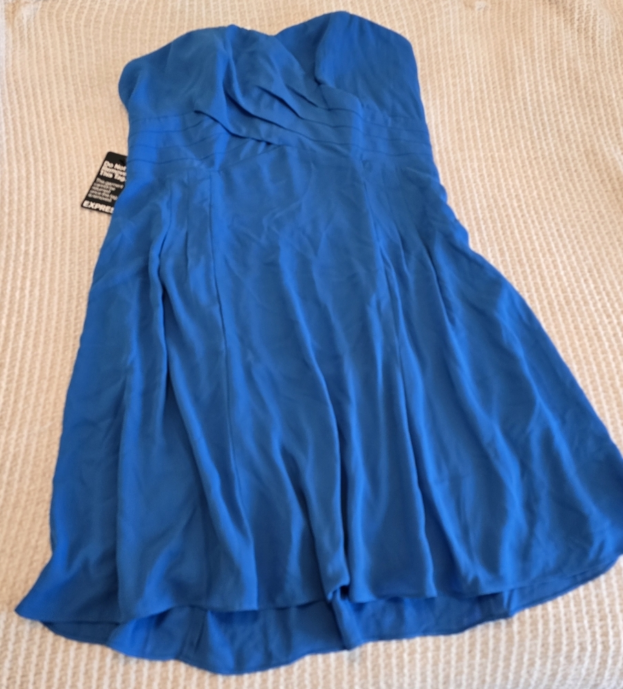 Strapless Blue Express Dress - Size 12 - NWT